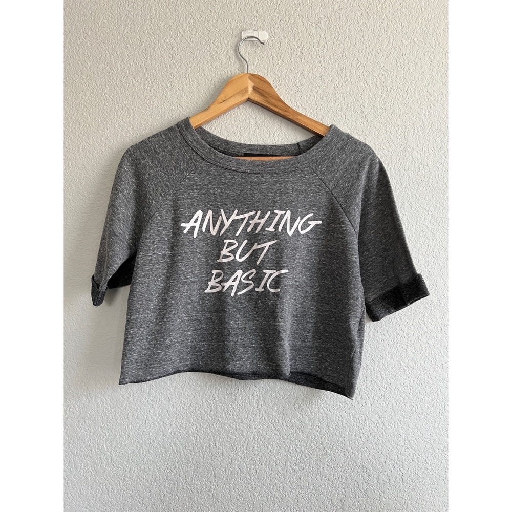 Minkpink Grey Crop Top Cotton